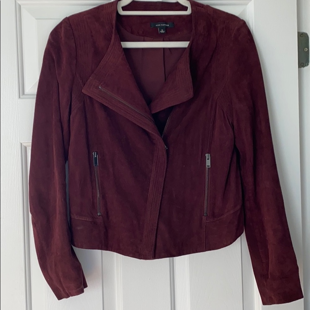 Maroon suede jacket
